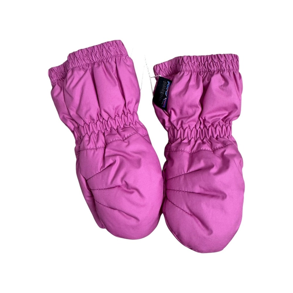 Patagonia‎ Baby Puff Mittens Recycled Polyester Pink Winter Warm Infant 0-3m NEW